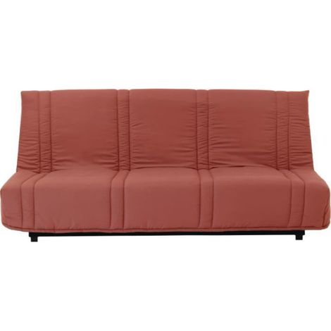 Banquette clic clac 3 places - Terracotta - 100% coton - L 193 x P 92 cm - LENA (1/5)