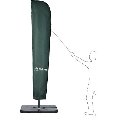 Housse de Protection pour Parasol de 300 x 300 cm, Vert