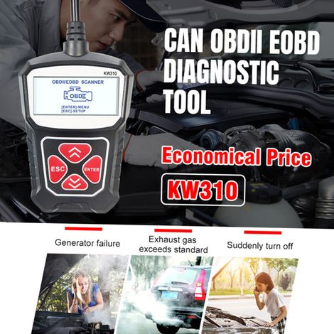 KONNWEI KW310 Professioneller universeller Kfz-Scanner, Kfz-Code-Lesegerät, Fahrzeugdiagnose- und Analysetool.