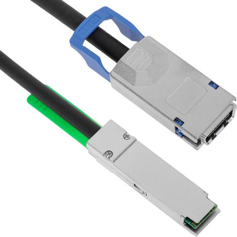 BeMatik - Câble QSFP + SFF-8436 vers SFF-8470 CX4 1m 10 Gigabit (1/5)