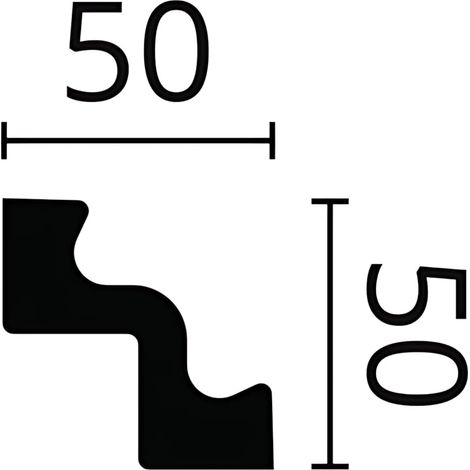 NMC – Moulure de plafond en polystyrène extrudé 50mm – Longueur 200cm – Design géométrique pour intérieurs – 1 pièce (1/2)