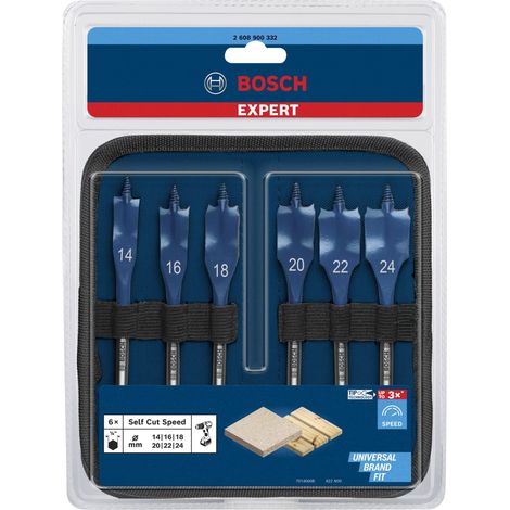 KIT 6 PEZZI MECCHIE BOSCH DIAMETRI 14,16,18,20,22,24mm SELFCUT - 2608900332