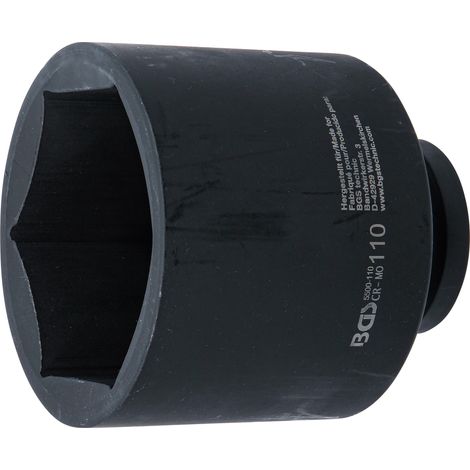 BGS  Llave  de  impacto  hexagonal  profunda  cuadradillo  interior  25  mm  (1")  SW  110  mm  -  5500-110 (1/4)
