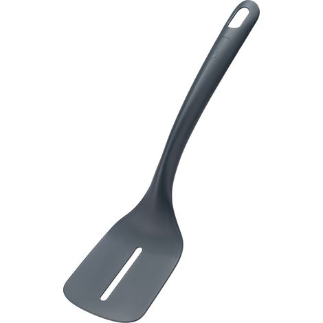 Spatola da cucina dritta traforata per carne, stile scandinavo, in nylon grafite (1/3)