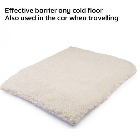 Tapis Chauffant Pour Chien - Réfléchissant Thermique Sans Électricité - Imperméable Et Antidérapant - 60 x 45 cm - Blanc (1/5)