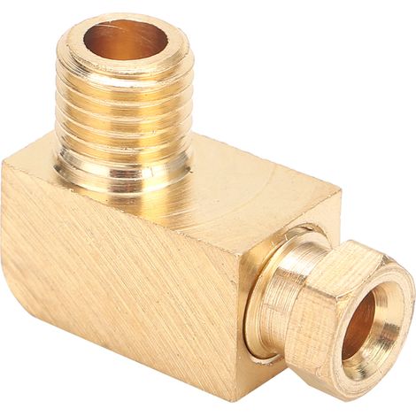 Raccord coudé à 90° en laiton pour tuyau de lubrification à l'huile, adaptateur/connecteur PL408 4 mm / 0,16 po M8 x 1 (1/5)