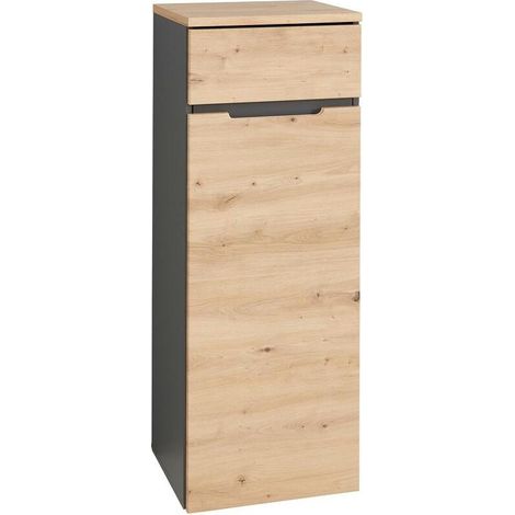 Büroschrank MEMPHIS Kommode Aktenschrank Graphit / Artisan Eiche Nb. ca. 45 x ...