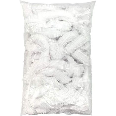 Lot de 200 Charlottes, Plastique 53 cm, Élastique Confortable, Protection Cheveux, Restauration Beauté Industrie (1/5)