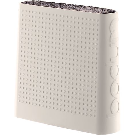Bodum - Bloc de couteau universel blanc avec insert en brosse