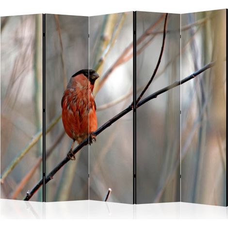 Paravent 5 Volets "Bullfinch in the Forest" 172x225cm (1/2)