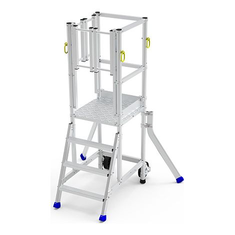 Scaletta 3 gradini cancello a sinistra - Alt. mass. lavoro 2.75m - ER3SL-PG