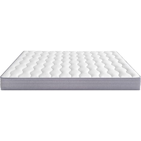 Colchón de muelles 160x200 cm H3, grosor 20 cm, ergonómico, enrollado, blanco DESVIAE (1/5)