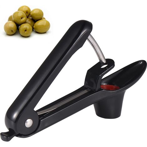 Dénoyauteur À Cerises - Tige Acier Inoxydable - Support Silicone Alimentaire - Pour Cerises Olives Raisins Canneberges Jujubes - 1 Pièce (1/5)