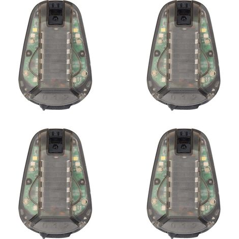 4X Casque Survie Gyrophare Lumière Stroboscopique pour Casque Sécurité de Survie Lampe de Poche IR Signal Étanche avec Magic Tape D (1/5)
