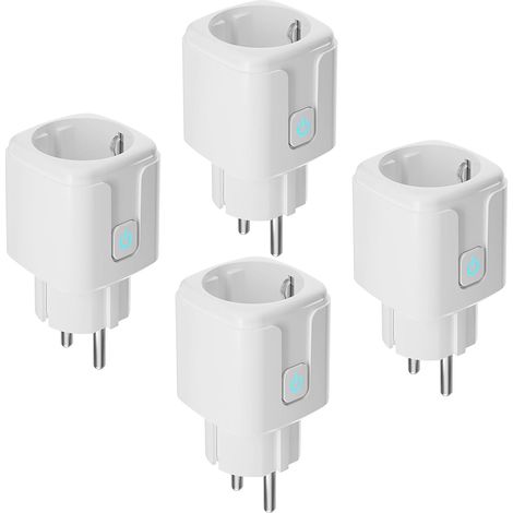 Presa intelligente WiFi con Alexa e misuratore di corrente, compatibile con Alexa e Google Home, controllabile tramite l'app Smart Life, presa WiFi 2.4GHz da 16A (confezione da 4) (1/5)