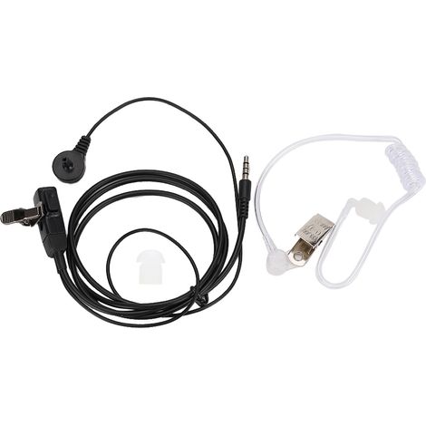 Casque mains libres intra-auriculaire à tube acoustique avec grand bouton PTT pour talkie-walkie Hytera HYT PD700-AquaForge (1/5)
