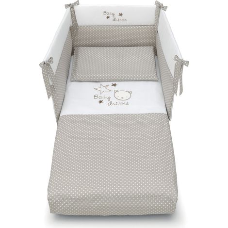Set lettino Baby Dream Azzurra Design Havana lenzuola per letto culla neonato bambino camera da letto cotone made in Italy (1/2)