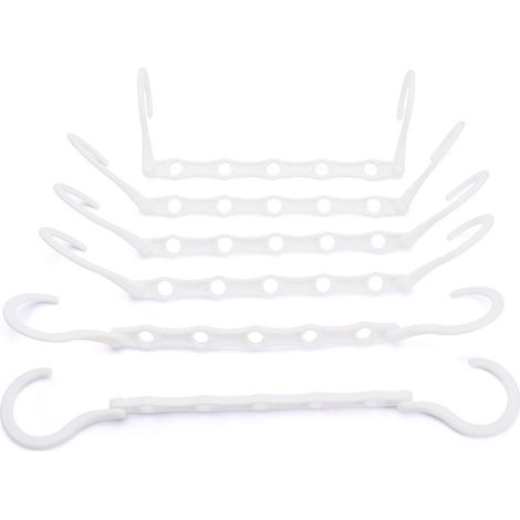Cintres gain de place, lot de 10 cintres magiques, cintres gain de place pour vêtements, cintres pour vêtements permettant de gagner de la place, gain de place dans le placard (1/5)