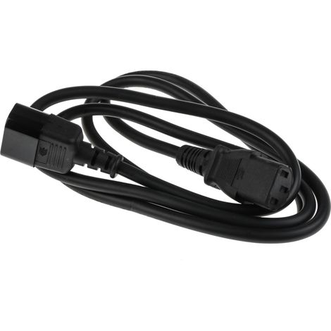 Câble d'alimentation, Noir, Connecteur C13, IEC vers C14, CEI, 1.5m ( Prix pour 1 ) (1/3)