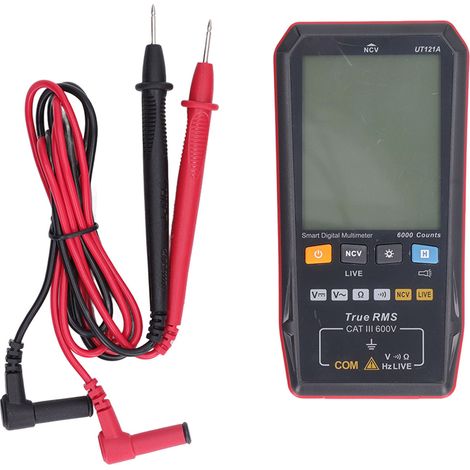 Intelligentes Multimeter mit NCV-Funktion (Gleich- und Wechselspannung), akustischem Alarm, Überhitzungsschutz, Digitalanzeige, Kondensator- und Dioden-Frequenztester (1/5)