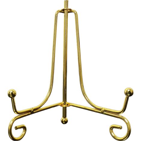 Présentoir à assiettes plaquées or en 4 pièces - 10 cm - Présentoir à assiettes plaquées or en 4 pièces - 10 cm (1/5)
