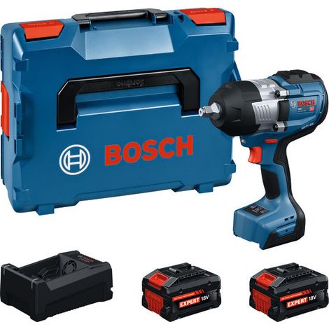Visseuse à chocs sans fil Bosch GDS 18V-1400, 2 batteries EXBA18V-80 et un chargeur dans une L-BOXX (1/5)