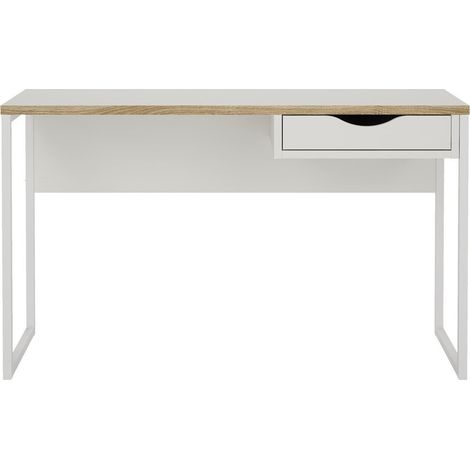 CALICOSY - Bureau 1 tiroir avec pieds métal L130 cm - FUNCTION