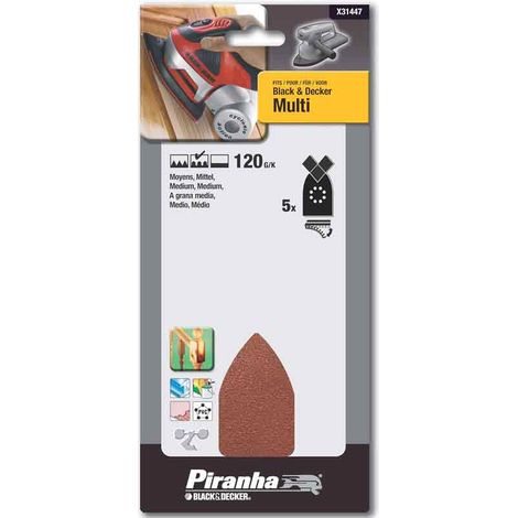 Nastri Triangolari Grana 120 per levigatrici multiuso Black and decker X31447-XJ