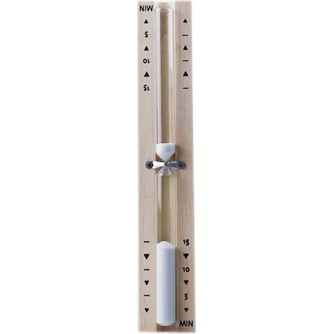 15 Minutes Sablier Sauna, Sablier Sauna Sable Minutes Rotatif en Bois avec Horloge en Verre et Sables