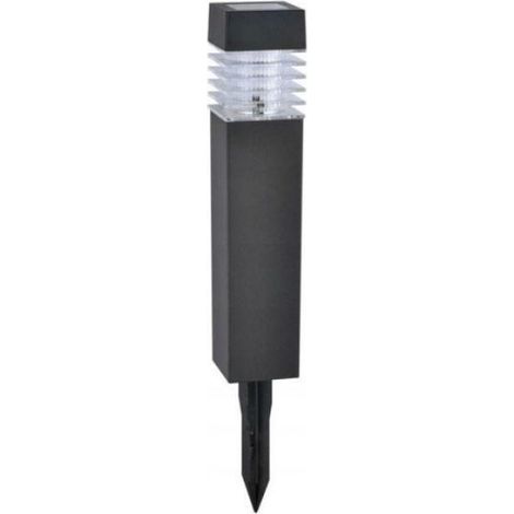Lampadaire De Jardin - Solaire - Acier Inoxydable - Noir - Pour Extérieur - 1 Pièce