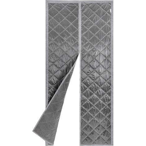Magnetic Thermal Insulated Door Curtain, Magnetic Thermal Insulated Door Curtain,Wind, Cold and Noise Proof, Pet Friendly, Suitable for air-Conditioned Rooms, Heating, Living Rooms (Gray, 38 x 84inch)