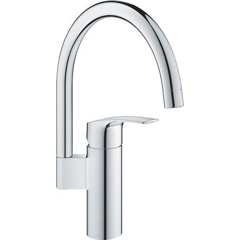 Mitigeur d'évier bec haut Eurosmart noir - GROHE SARL (1/5)