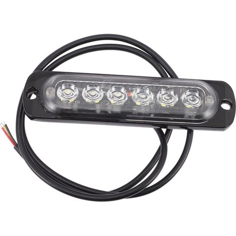 Barre Lumineuse Stroboscopique 6 Led Ultra Fine Blanc, Éclairage (1/5)