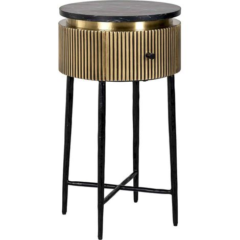 Table d'appoint élégante en fer doré - Doré chic et moderne (1/5)
