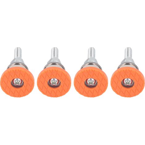 Lot de 4 pieds de réglage glissants en acier inox et caoutchouc antidérapant, tige filetée 40mm silencieux amortisseurs pour machine à couper (1/5)