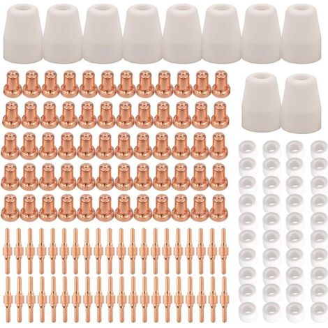 Lot de 140 électrodes de buse de découpeur plasma PT-31 pour CUT-40 CUT-50D CT-312 (1/4)