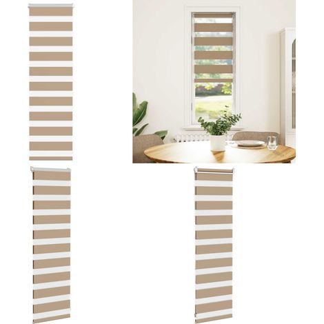 vidaXL Zebrarollo Sandbraun 45x100 cm Stoffbreite 40,9 cm Polyester (1/5)