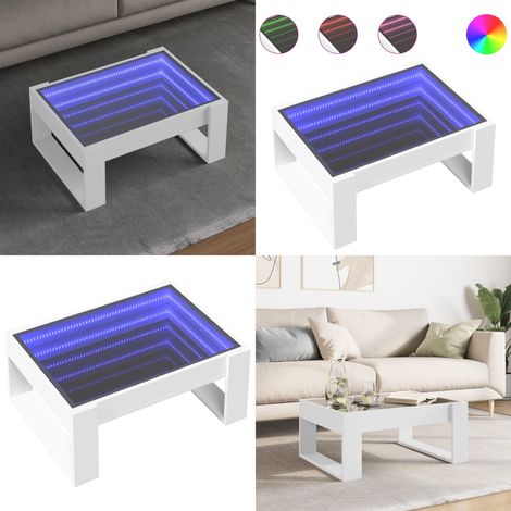 vidaXL Couchtisch mit Infinity-LED Weiß 70x53x30 cm (1/5)