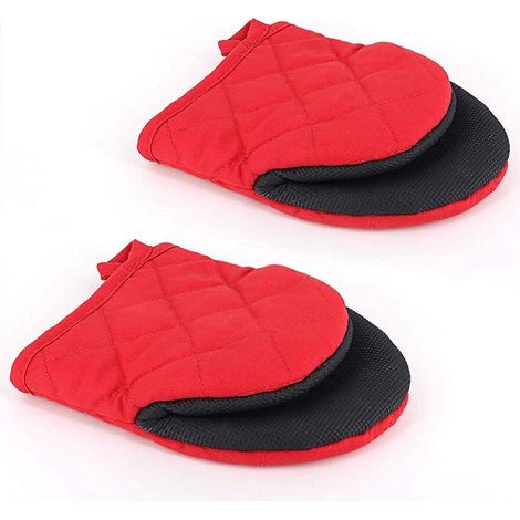 1 paire de gants pour mini-four à micro-ondes - Rouges (1/5)