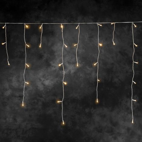 Konstsmide LED Eisregen Lichtervorhang für Außen 200 LED, bernstein Lichterketten (1/2)