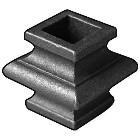 Deco Fer Forge – Garniture pour poteau carré 30mm – Hauteur 72mm – Largeur 75mm – Compatible tubes carré 30mm – Accessoire ferronnerie