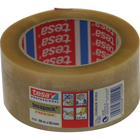 tesa PVC 04124-00342-00 Nastro da imballo tesapack® 4124 Trasparente (L x L) 66 m x 50 mm 1 pz.