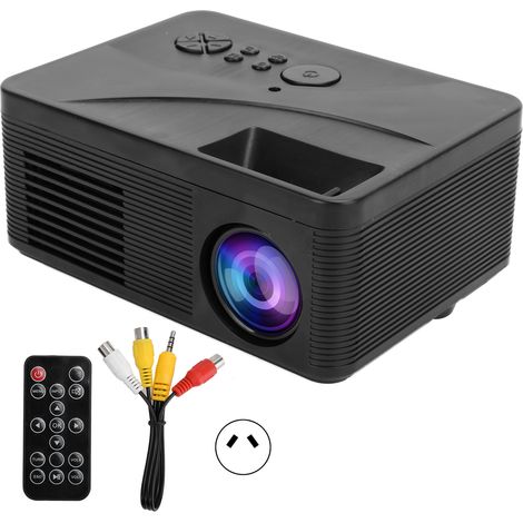 Mini-projecteur HD 1080P pour maison portable, vidéo projection murale, prise USB HDMI AV H3, noir, 100‑240V fiche AU (1/5)