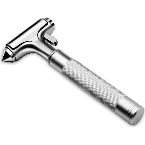 Marteau de sécurité en métal avec Brise fenêtre et Coupe Ceinture de sécurité, Outil de Sauvetage d'urgence en Alliage d'aluminium pour la Voiture, (1/5)