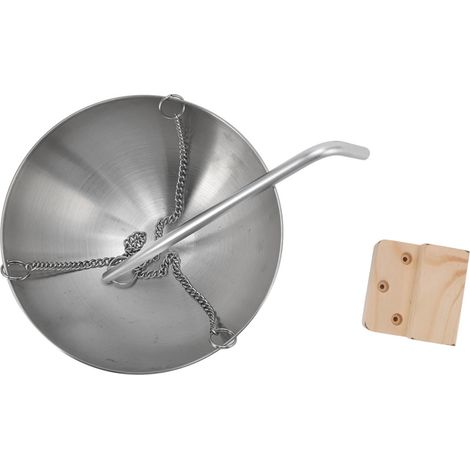 Saunaschale aus Edelstahl, hängender Aromatherapie-Ölbecher mit Holzblock für Saunaräume, L 20 cm (1/5)
