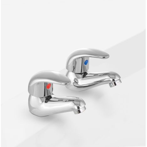 Studio Modern Set Of Chrome Twin Basin Mixer Taps & Twin Bath Filler Taps (1/5)