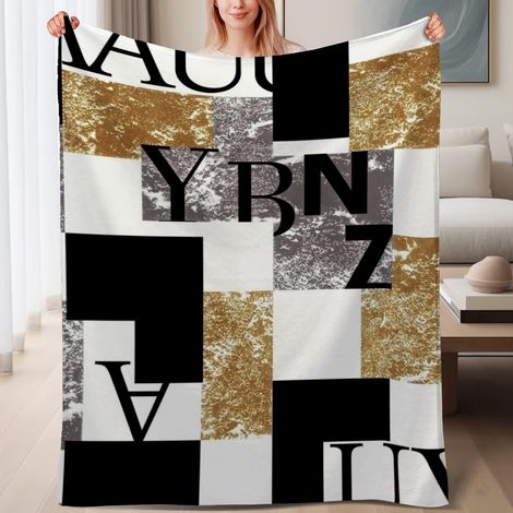Couverture de lit en polaire, jeté doux et chaud idéal pour le printemps, légère et luxueuse en microfibre de polyester, décoration intérieure, ajout parfait à la décoration intérieure, cadeau idéal p (1/4)