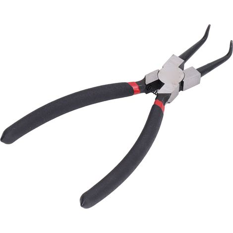 Pinces circlips internes à bec coudé 9 po en acier carbone caoutchouc SK-112-9A outil main fixation bague élastique démontage montage (1/5)