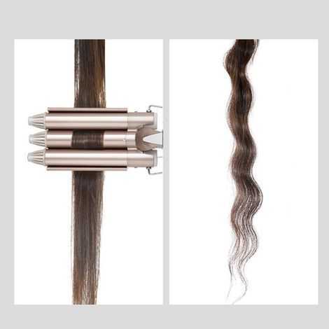 Fer à friser 3 en 1 avec lisseur et boucleur pour cheveux courts et longs