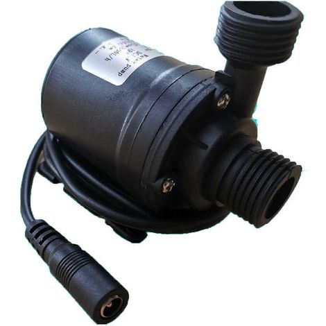 Pompe de circulation d'eau 12 V CC, débit 800 L/h, hauteur de refoulement 5 m, noire, 1 unité